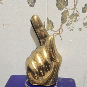 Gold Hand Gesture Sculpture